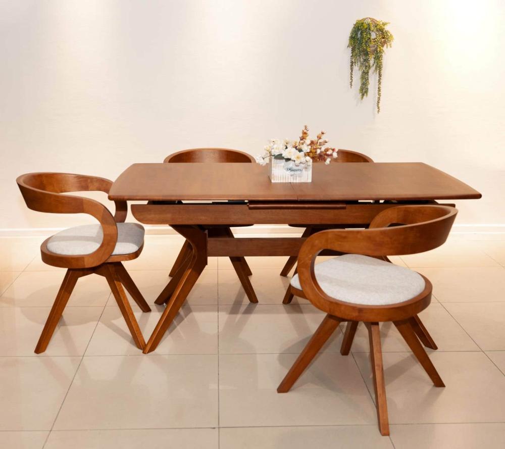 მაგიდა გასაშლელი EDT 106 AT 4 სკამით Noval