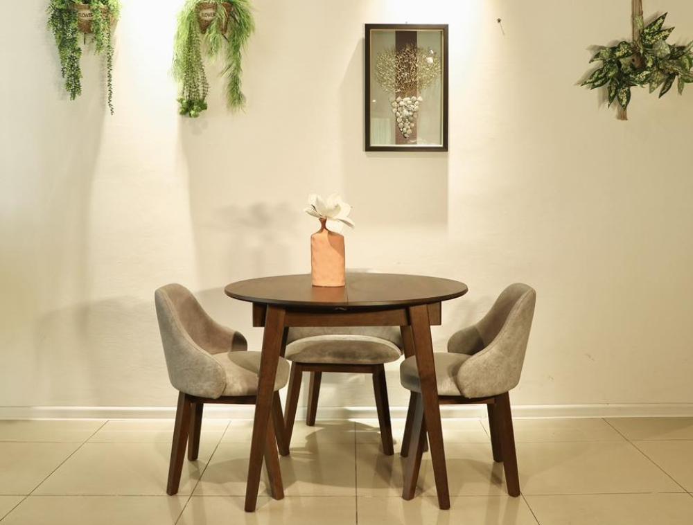 მაგიდა DIANNE_RD918S-V3 + 3 სკამი BULLCHAIR2.0