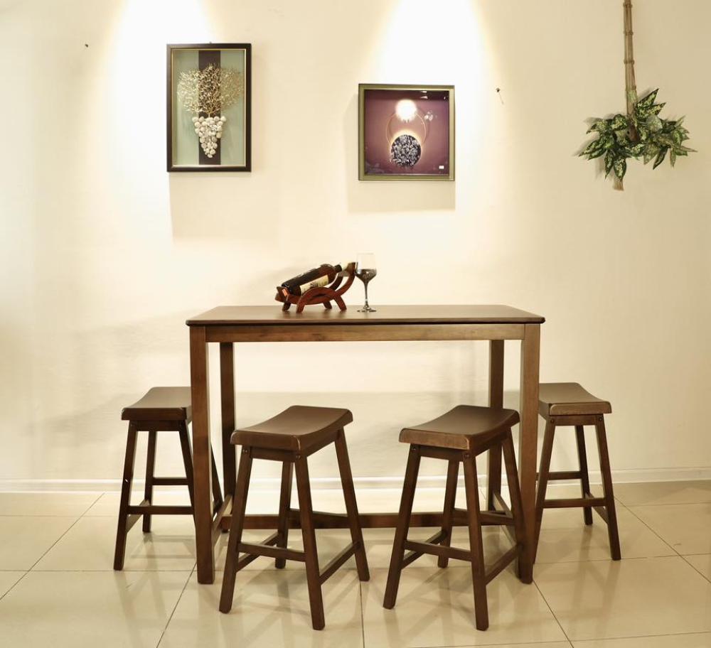 ბარის მაგიდა Adeline 4 სკამით Queintus 