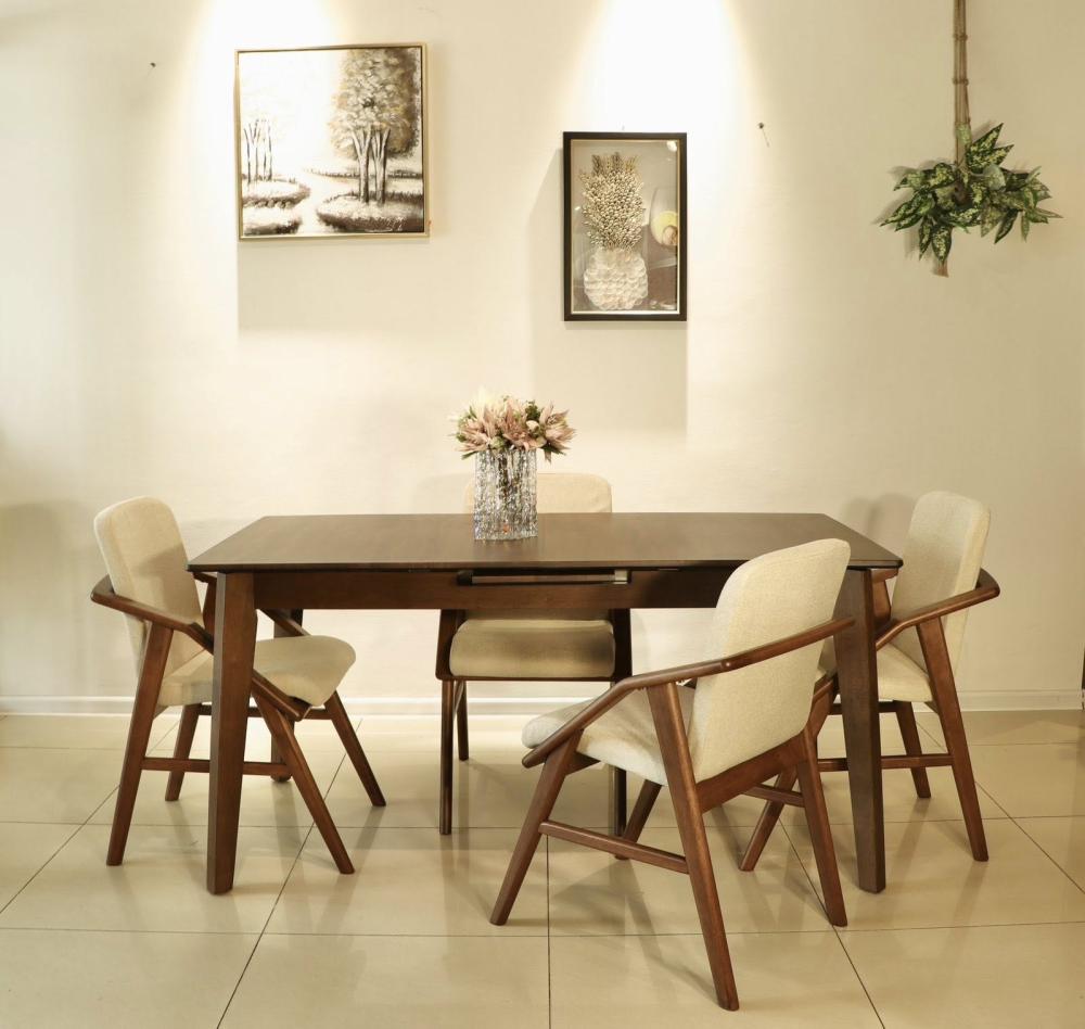 გასაშლელი მაგიდა ELENA_RT15S-ST +4 სკამი  June